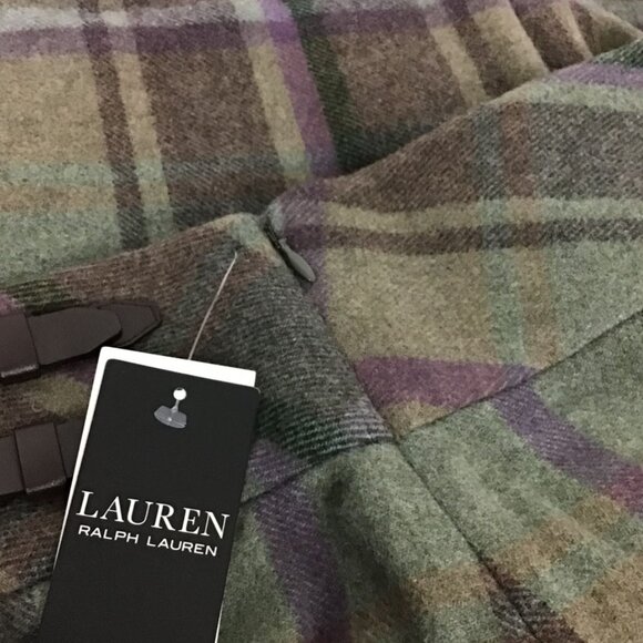 Lauren Ralph Lauren Plaid Fringe Trim Tweed Mini Skirt - Picture 10 of 13